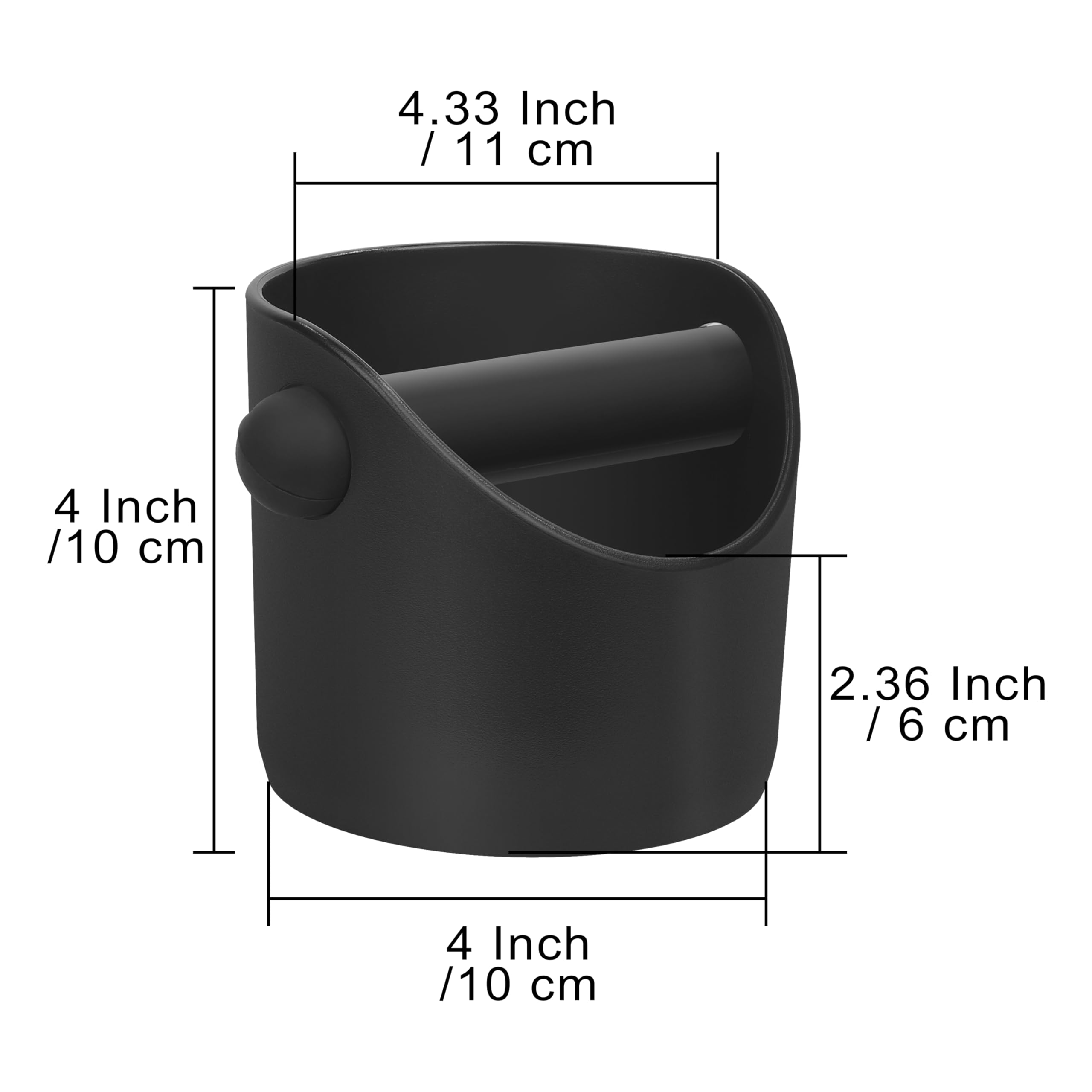 Apexstone small coffee knock box with removable knock bar for easy cleaning.