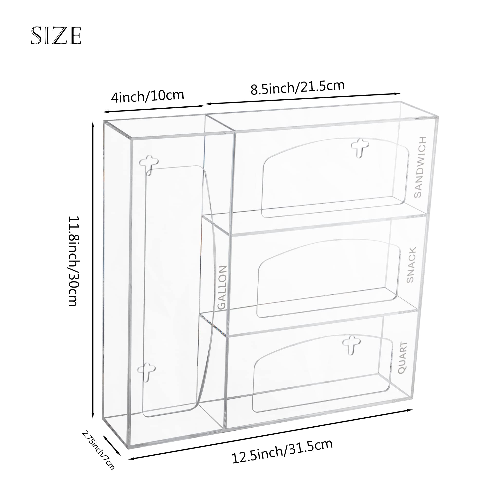 Aphbrada bag storage holder clear design for quick bag selection.