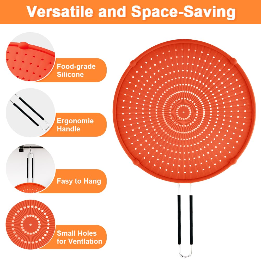 Apidgrowth food-grade silicone splatter screen withstands high heat without flavor impact.