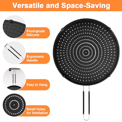 Apidgrowth silicone splatter guard demonstrates easy cleaning and universal fit