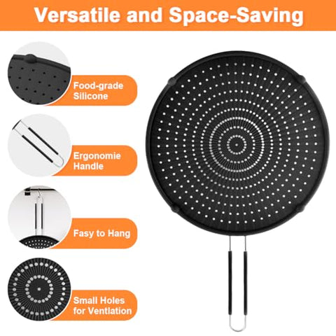 Apidgrowth silicone splatter guard demonstrates easy cleaning and universal fit