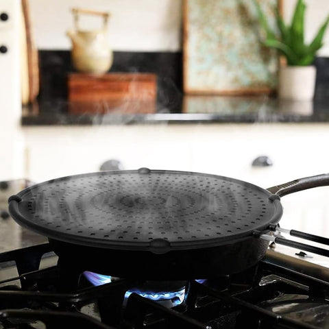 Apidgrowth universal fit splatter guard covering various pan sizes for versatile use