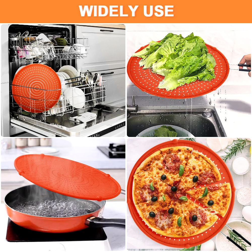 Apidgrowth versatile kitchen splatter screen doubles as a draining rack.