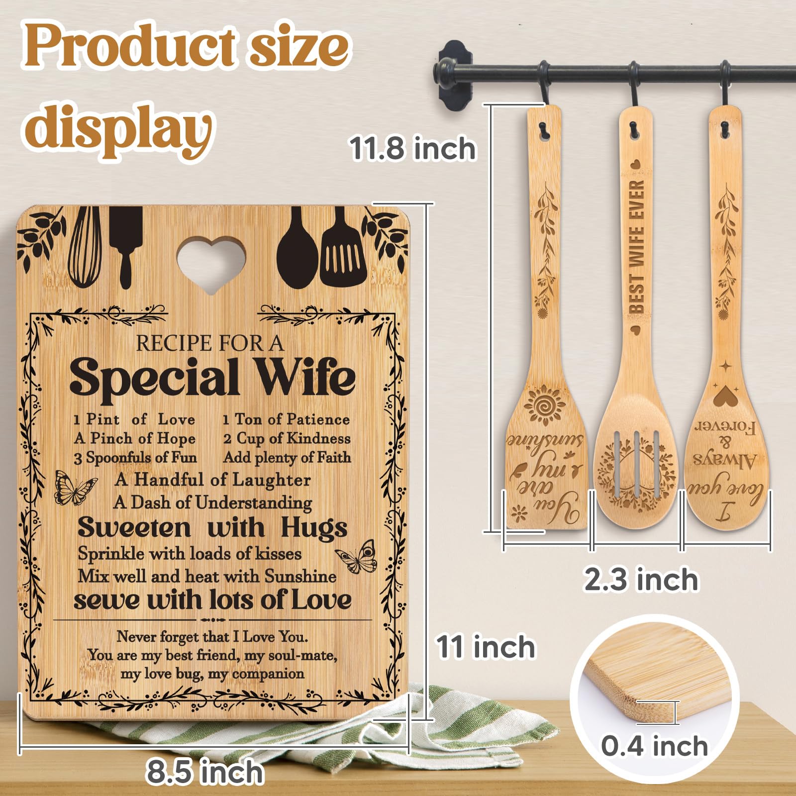 Heart-handled cutting board elevates kitchen decor and practical prep