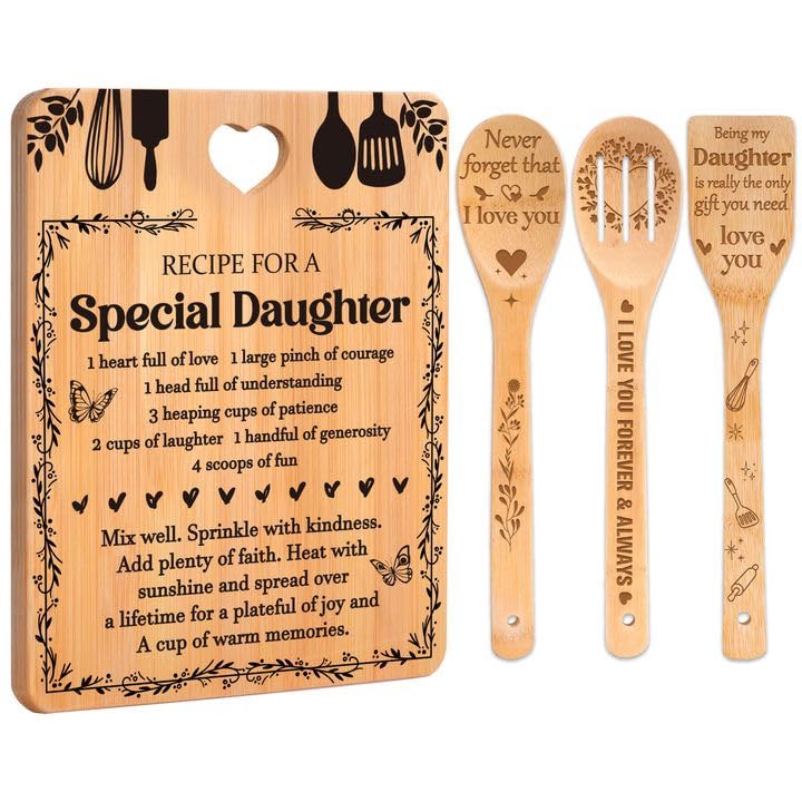 Apjielop cutting board with engraving offers a sturdy, lightweight prep surface.