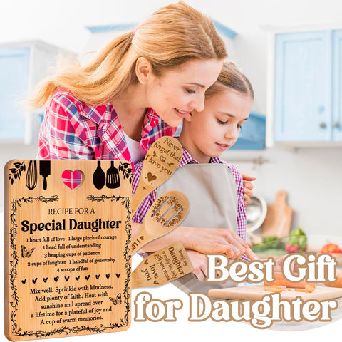 Apjielop ladle features smooth bamboo and heartfelt text for gifting.