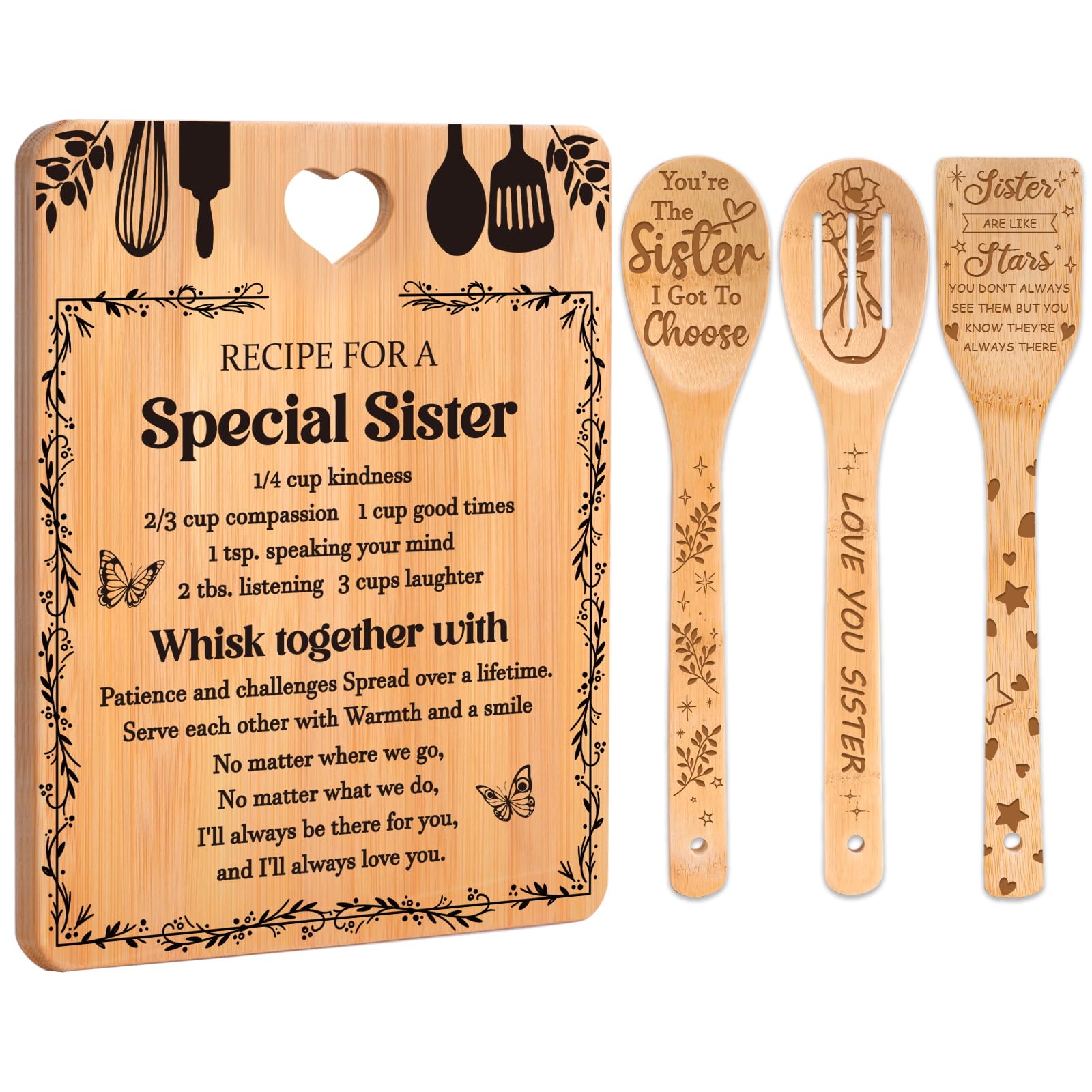Apjielop sister cutting board set displayed for display and prep convenience