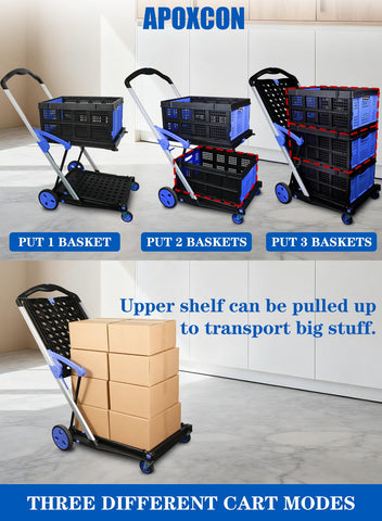APOXCON folding cart ready for quick setup and storage