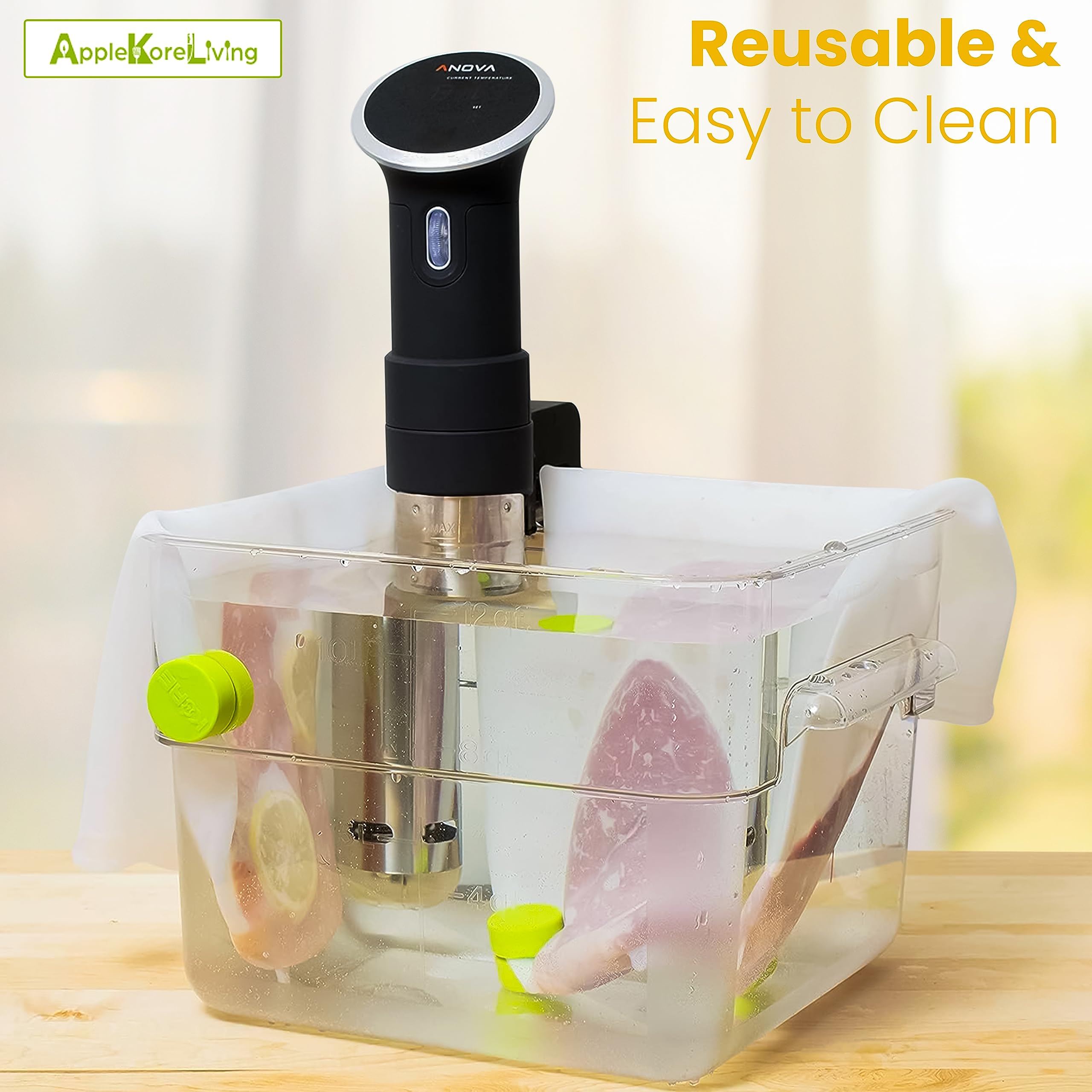 AppleKoreLiving BPA-free silicone bags offer plastic-free reuse and safe storage