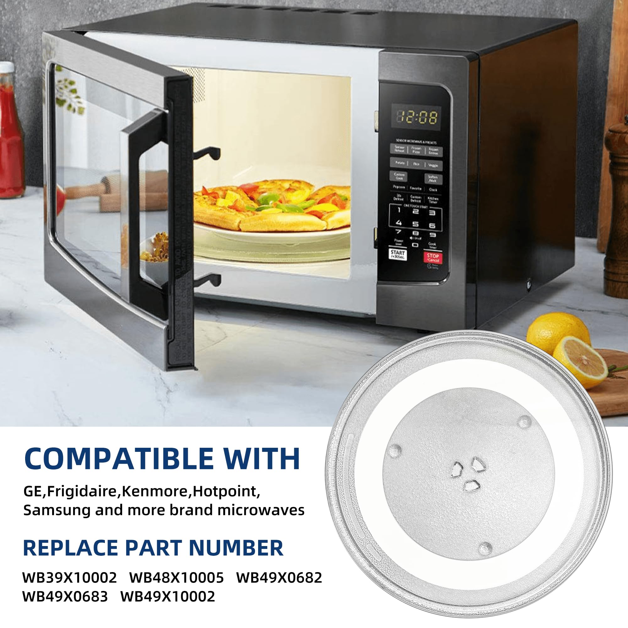 APPLIANCEMATES plate fits GE Frigidaire Samsung microwaves for versatile use.
