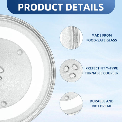 APPLIANCEMATES durable heat-resistant glass for long-lasting microwave performance.