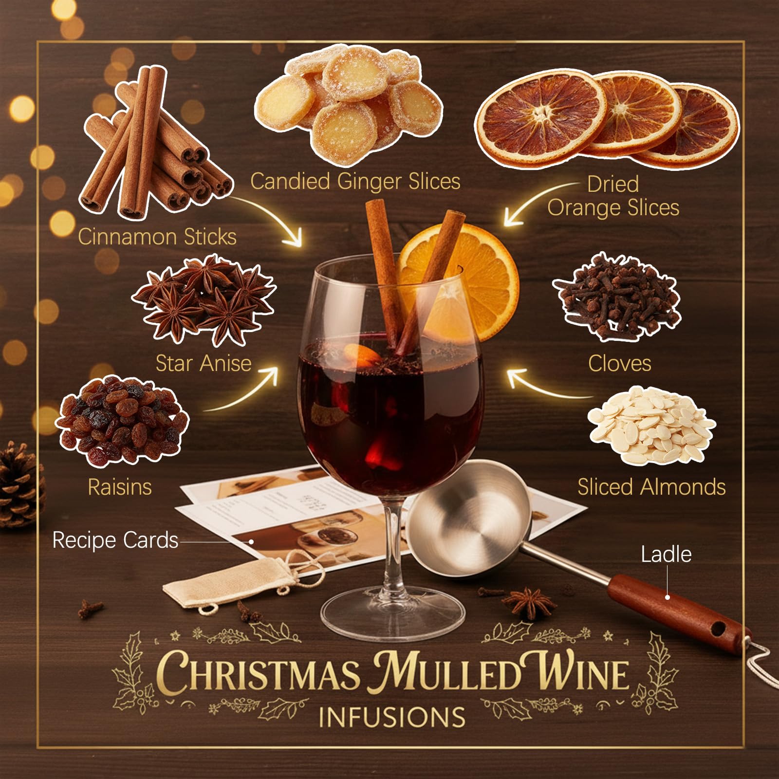 Apragaz dried orange slices add bright zest to mulled beverages.