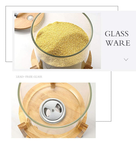 Aprilhp cereal container with airtight lid keeps cereals fresh and accessible.