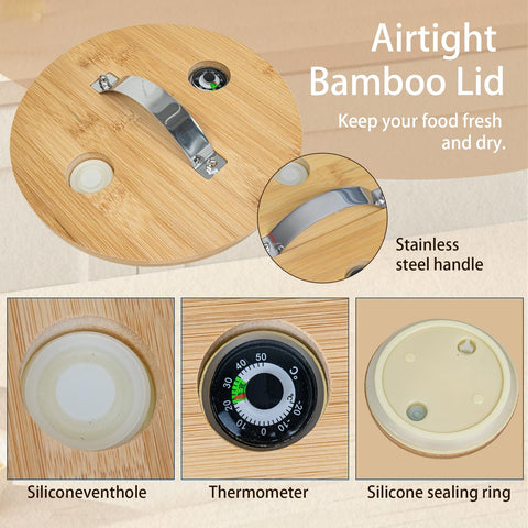 Aprilhp transparent 5L container keeps contents visible for quick checks.
