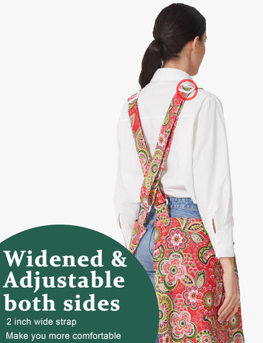 APRONNER Adjustable Neck Strap Cross Back detail demonstrates easy, quick fit