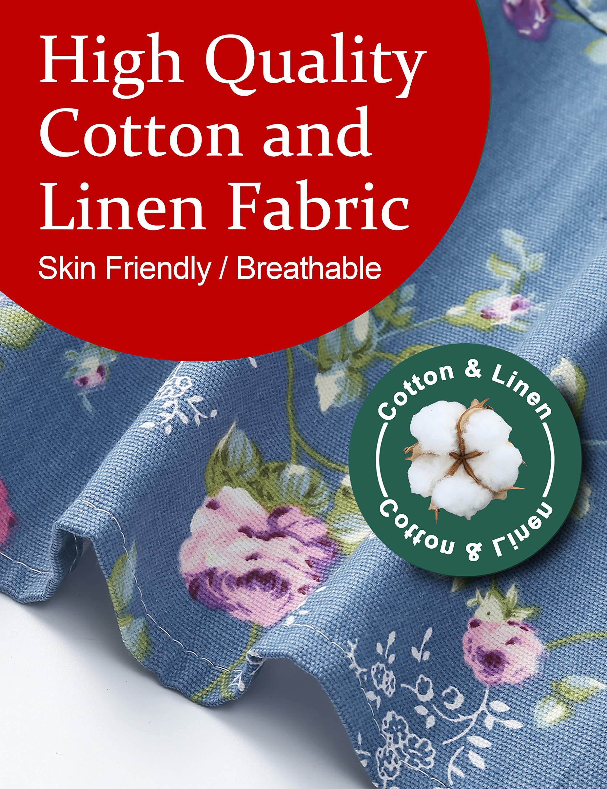 APRONNER rose-pattern apron highlighting stylish floral design and full-coverage bib.