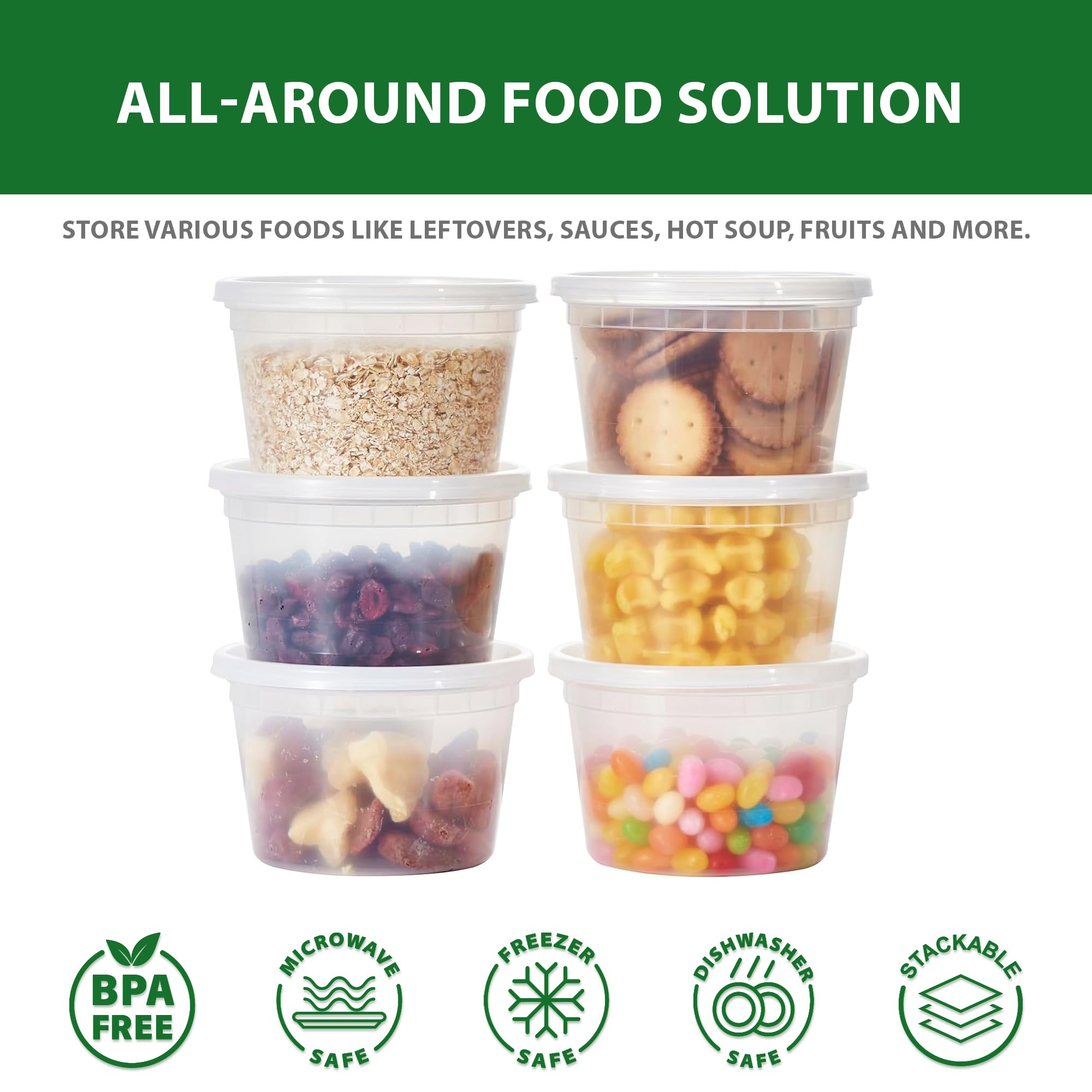 APSIC translucent deli containers for quick content visibility