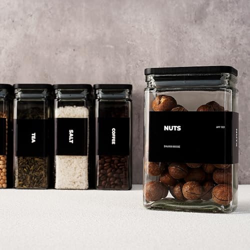 apt-1101 clear glass jar lets you see contents for quick identification.
