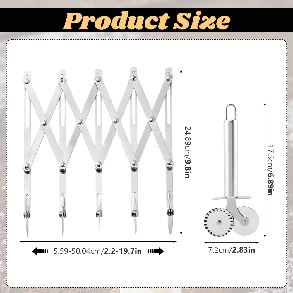 AQEENURA double-wheel dough divider allows uniform pastry portions.