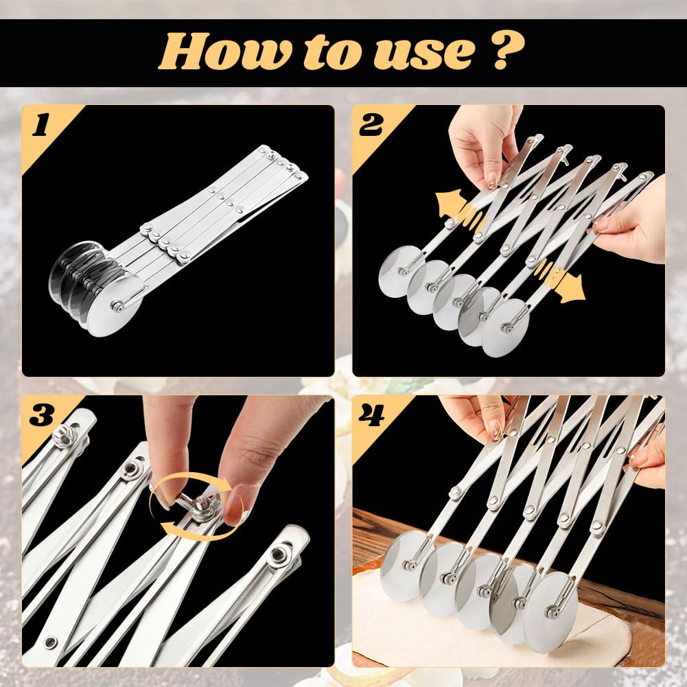 AQEENURA pastry knife with rolling action for smooth baking prep.