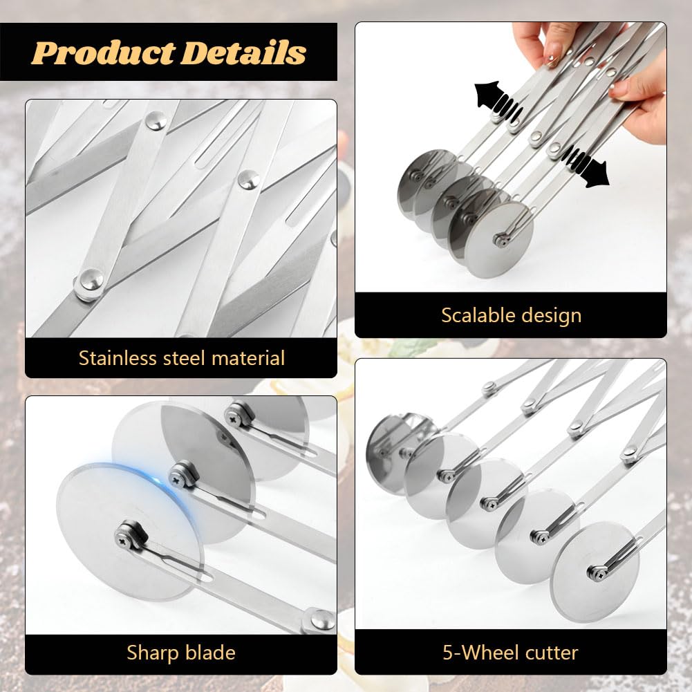 AQEENURA stainless steel pizza slicer delivers durability and rust resistance.