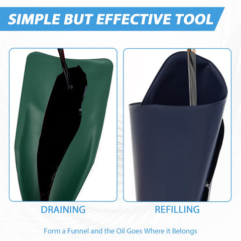 AQOYNQ 3Pcs flexible oil funnels blue for on-the-go, mess-free oil changes.