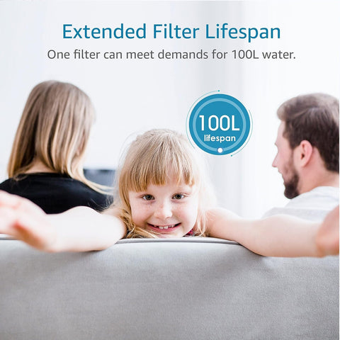 Compact filter design fits slim De'Longhi water tanks