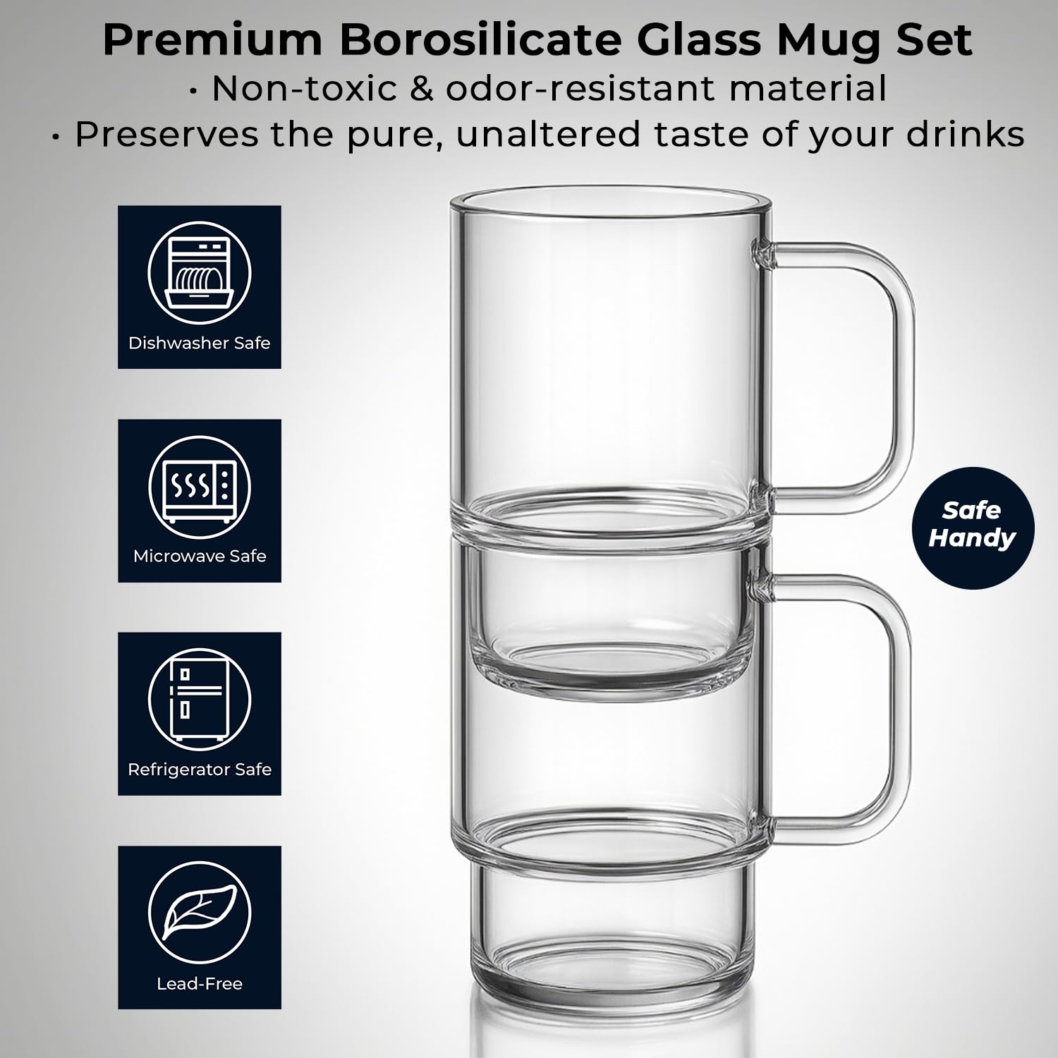 Aquach two-mug set stored neatly on a shelf in a home office