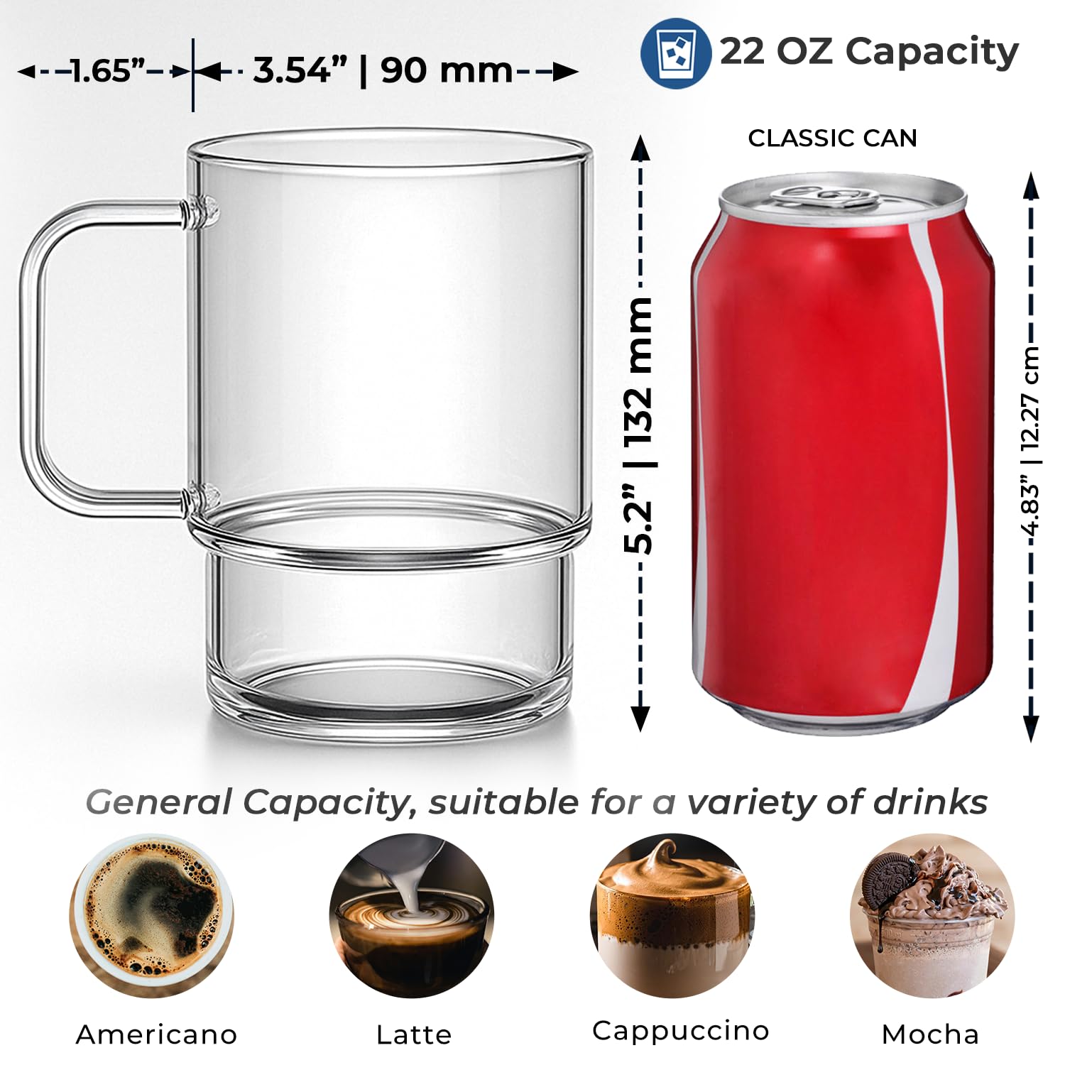 Aquach minimalist clear kitchen mug design for modern decor