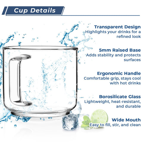 Aquach stable 0.2-inch base mug provides sturdy, practical daily use.