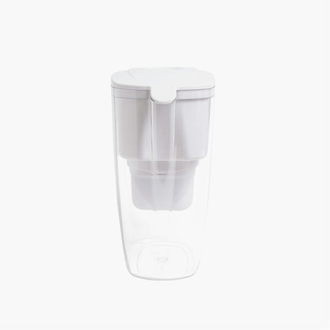 Aquagear pitcher on a modern kitchen counter blends with any decor.