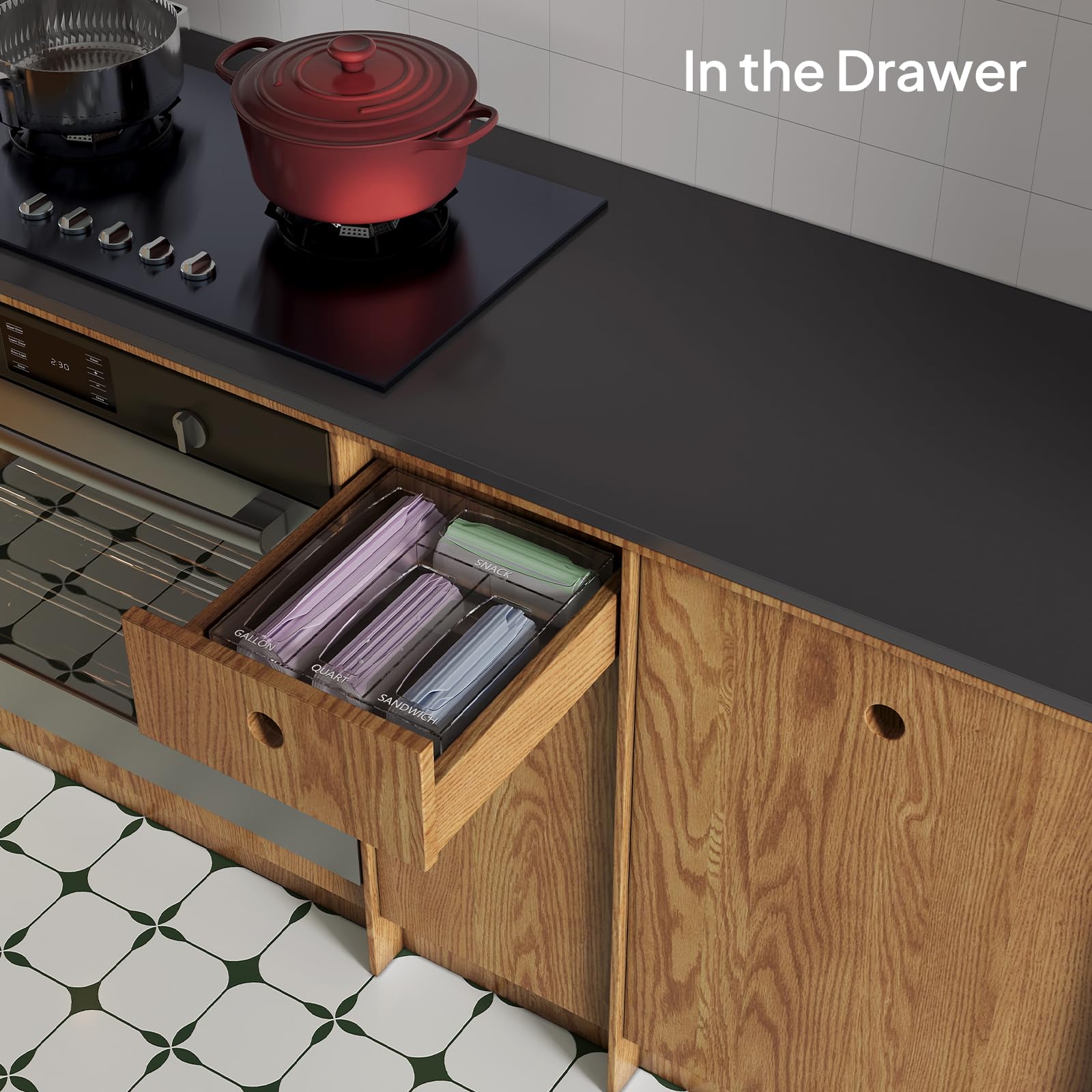 Aquiver compact dimensions fit most standard kitchen drawers.