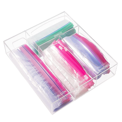 Aquiver Baggie Bags Storage Organizer front view for quick, orderly bag access.