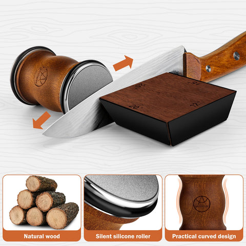 Arbenefe Rolling Sharpener 12-degree angle for precise sushi knife edge
