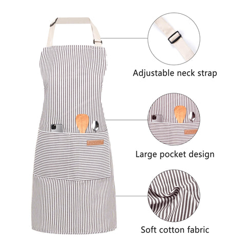 ARBINSON cotton blend apron closeup highlighting durable fabric