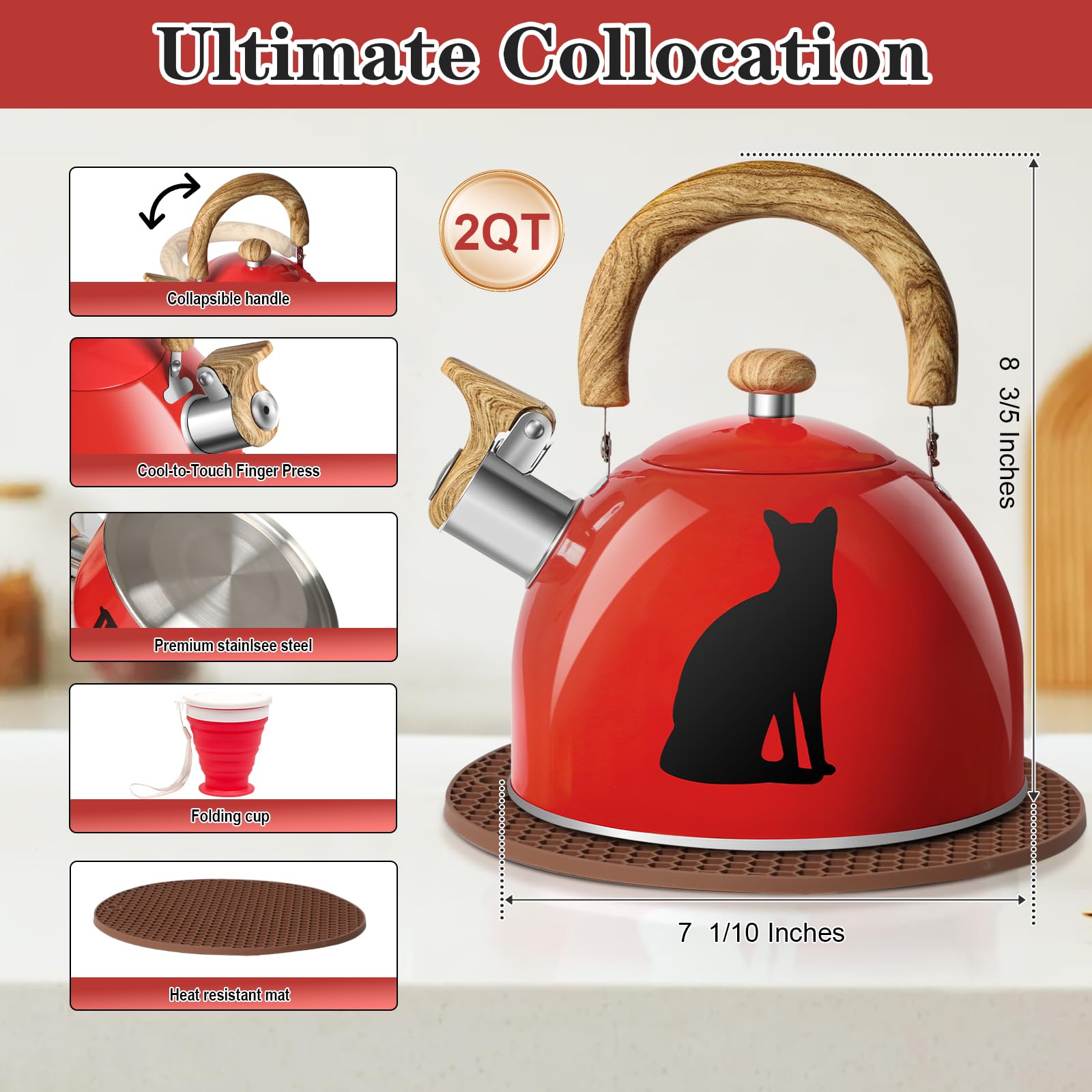 ARC color-changing design shown as the kettle heats for visual appeal.