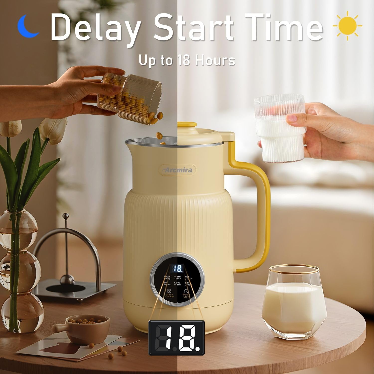 Arcmira keep-warm and delay-start features extend convenience for busy mornings