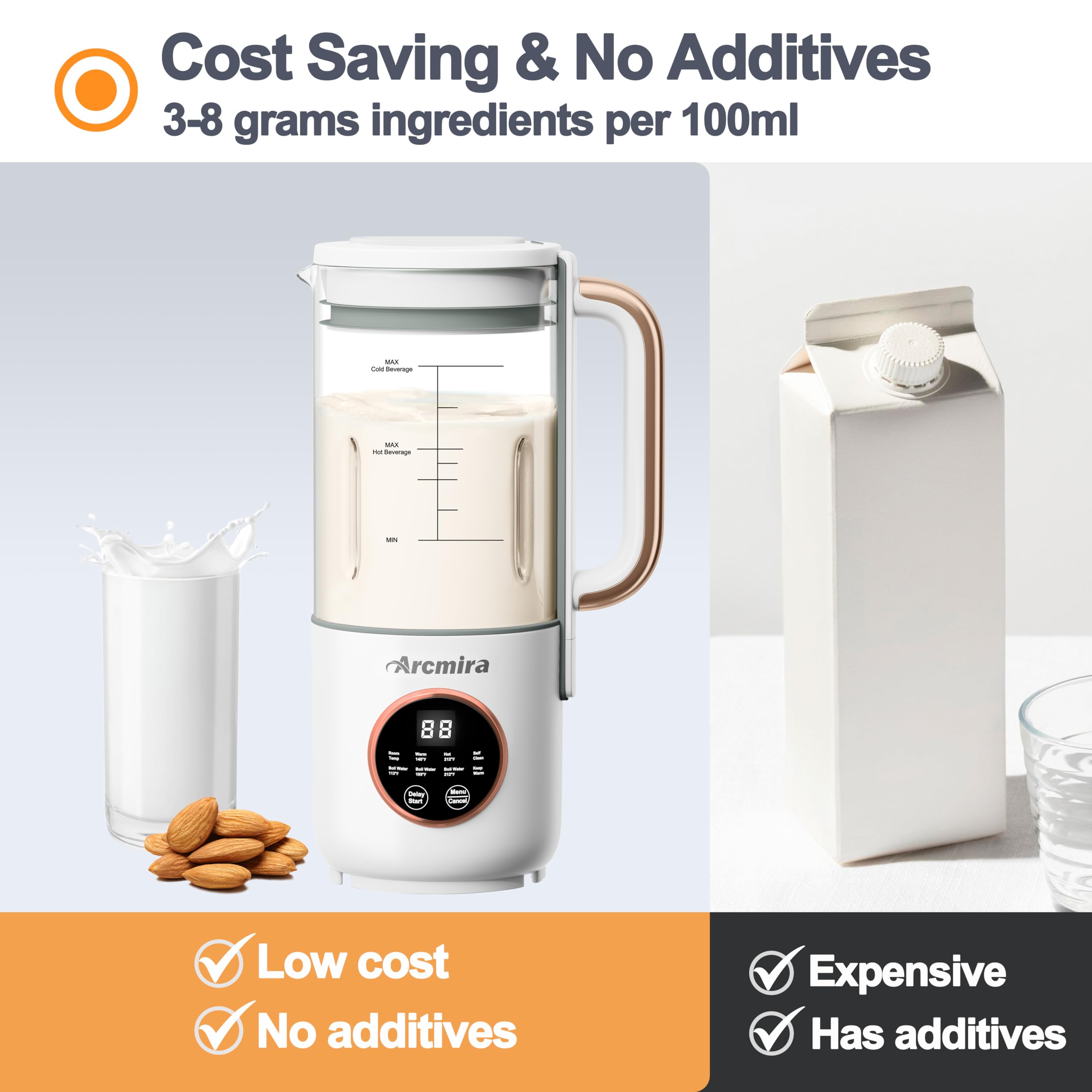 Arcmira self clean cycle saves time after batches.
