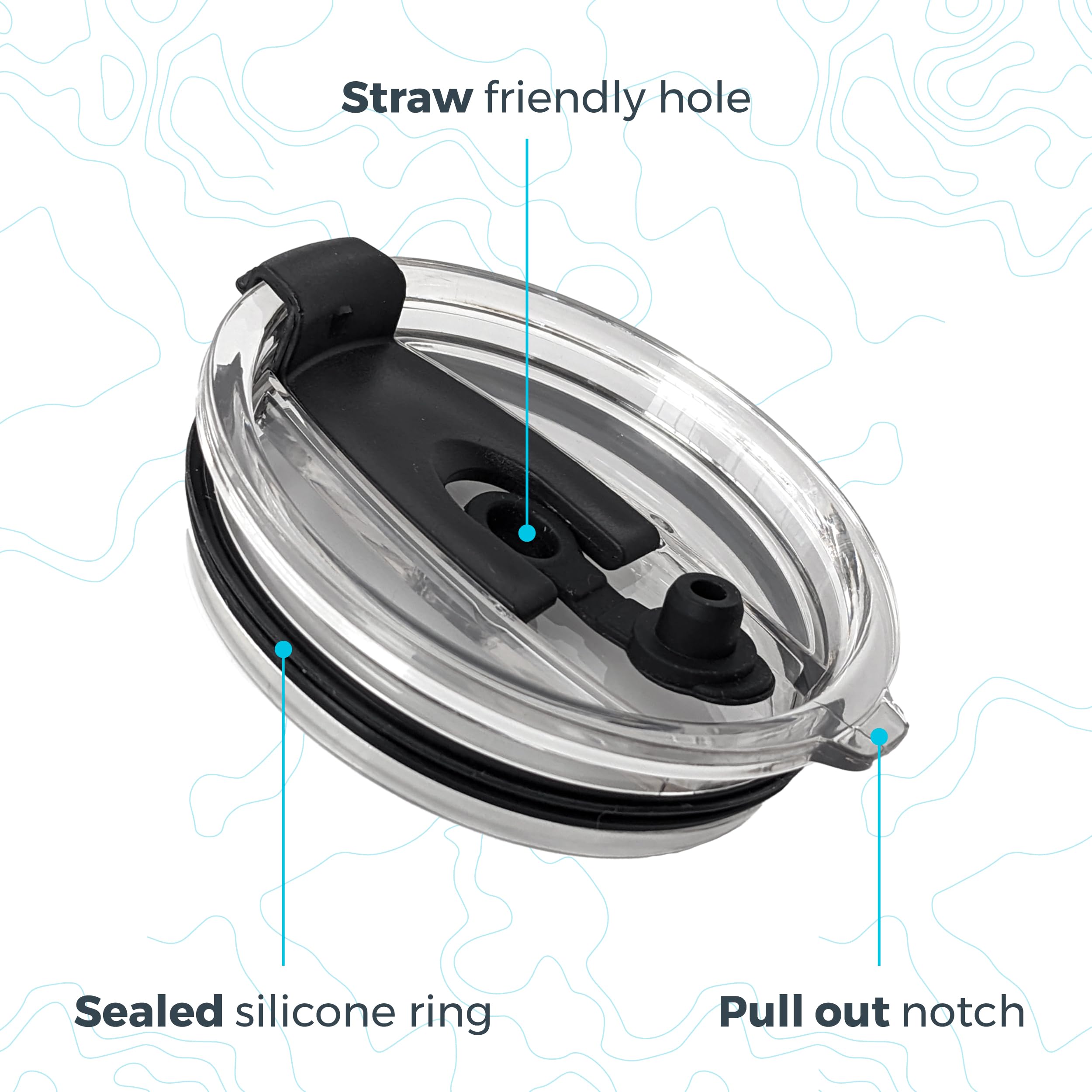 Arctic Tumblers top view highlights the wide mouth and splash-proof lid.