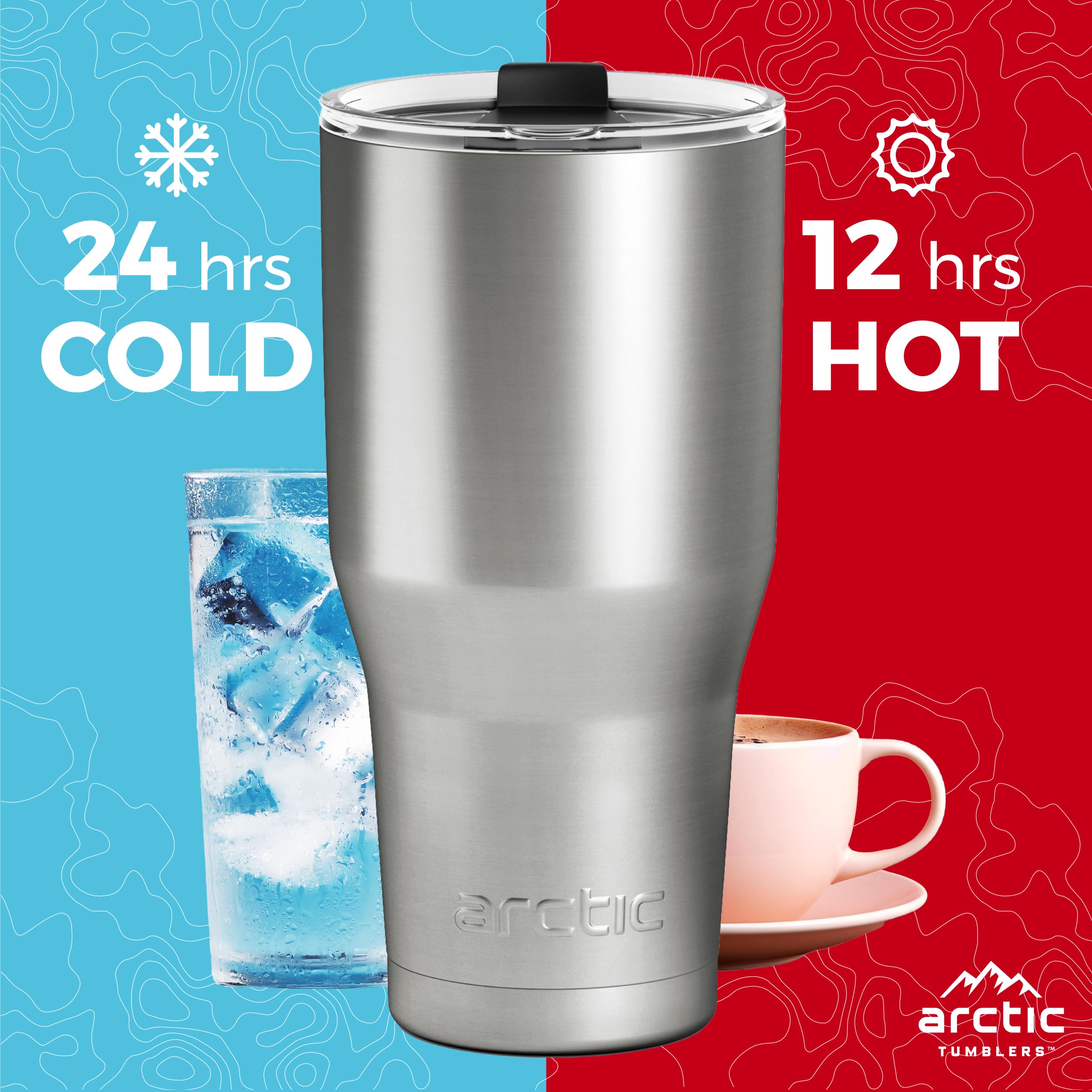 Arctic Tumblers 30 oz matte black tumbler lid and straw for spill-free sipping