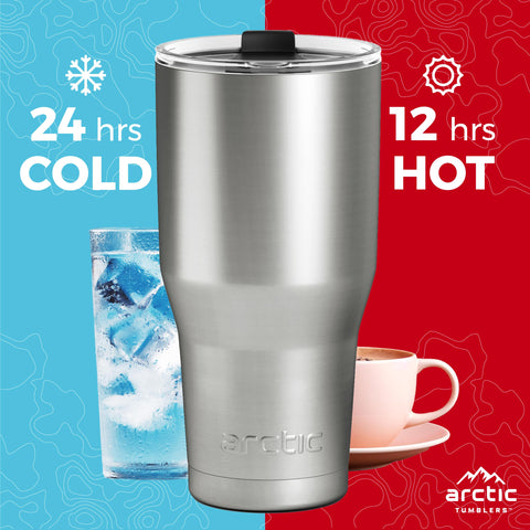 Arctic Tumblers 30 oz matte black tumbler lid and straw for spill-free sipping