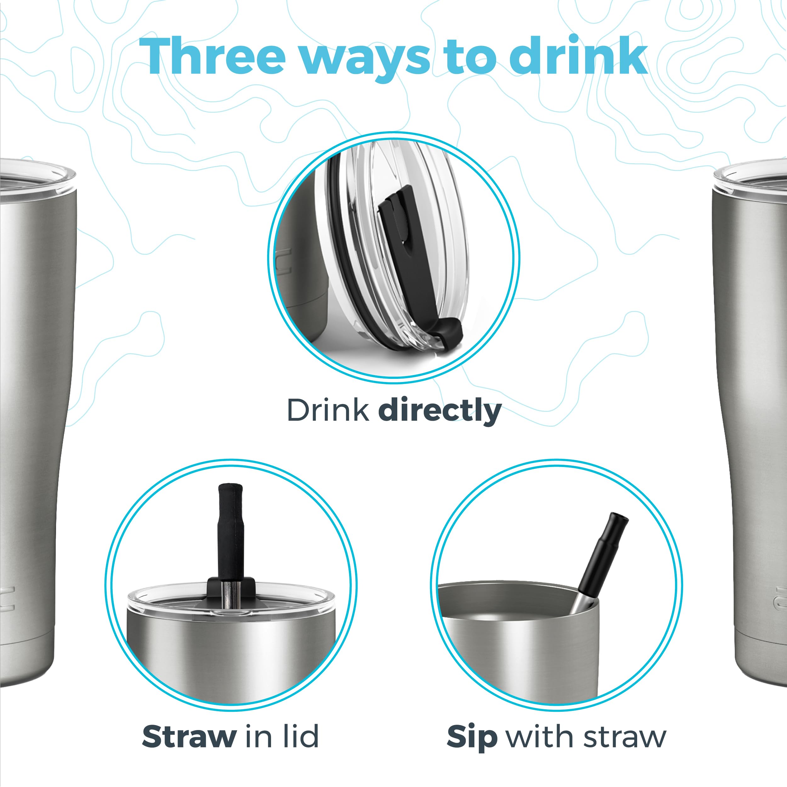 Arctic Tumblers straw cleaner included for easy maintenance after use.