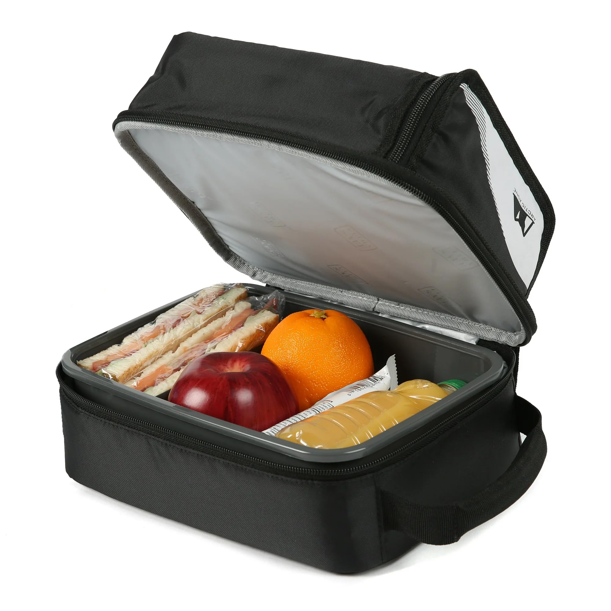 Arctic Zone Expandable HardBody Lunch Box padded handle for comfortable carrying.