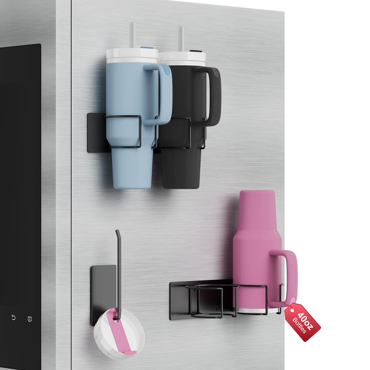 Arctiiro magnetic Stanley cup holder for fridge keeps bottles accessible and organized.