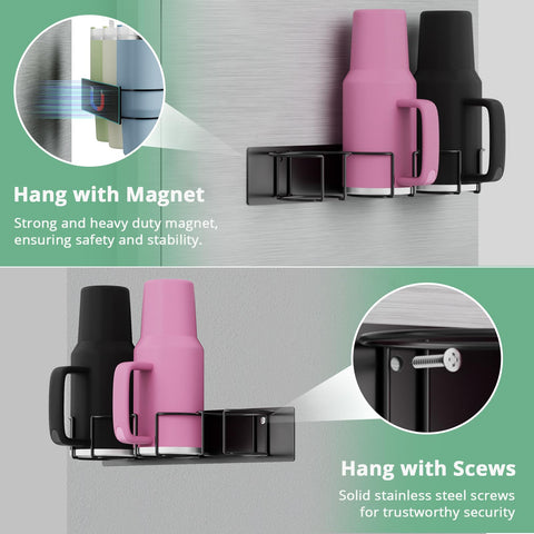 Arctiiro space-saving design frees counter space by mounting on refrigerator.