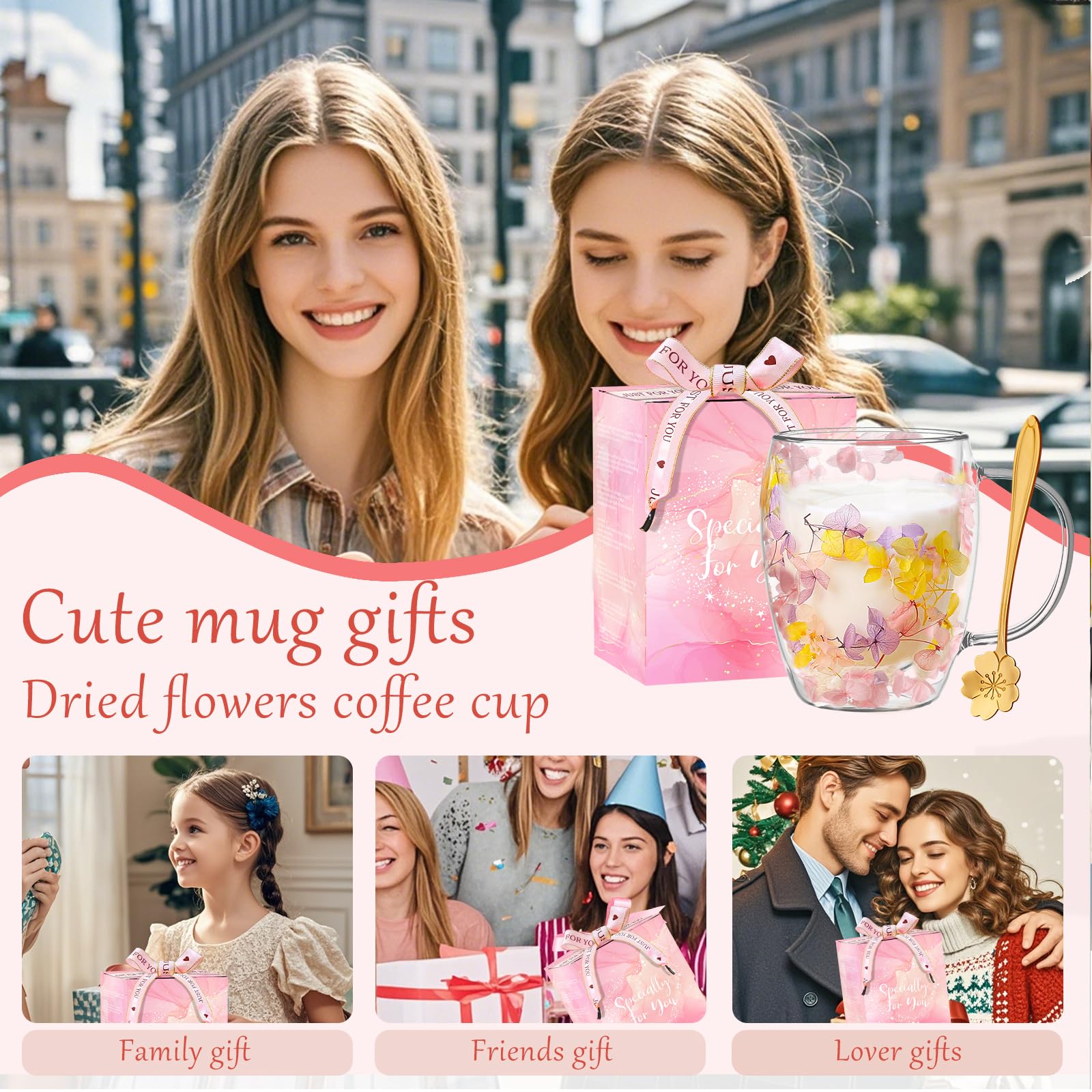 Arefen flower glass cup creates an elegant gift idea.