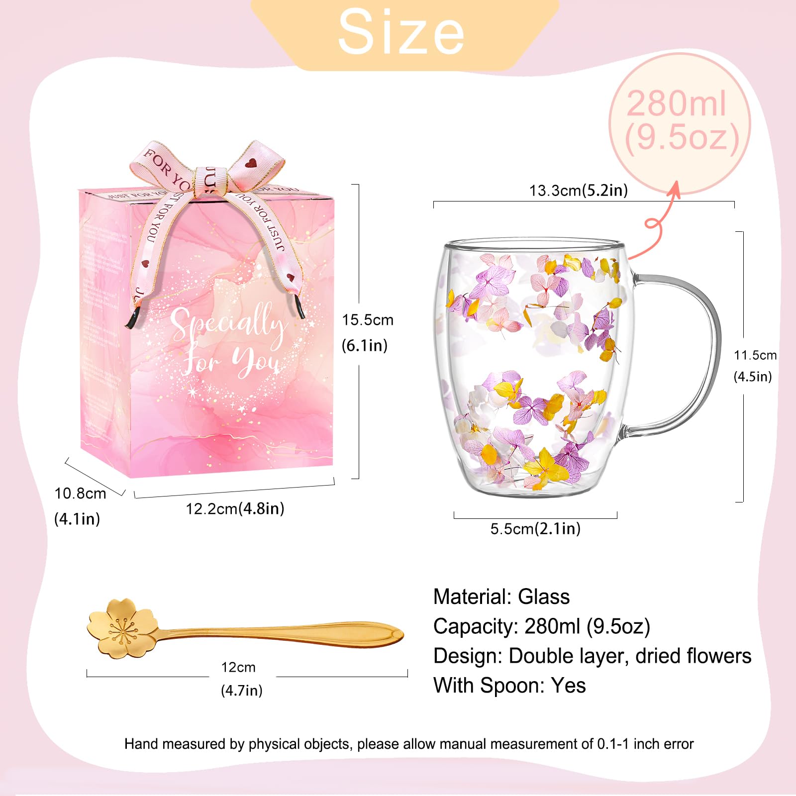 Arefen handmade glass mug features a sturdy handle design.