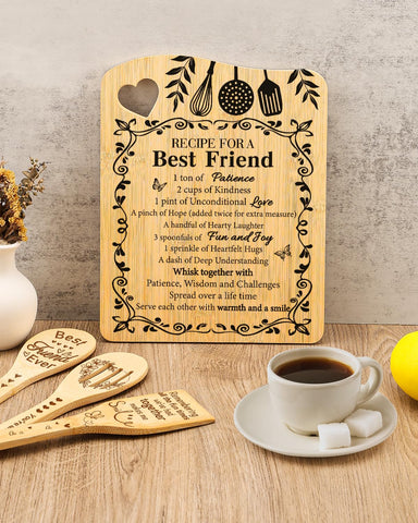 Aremdys Best Friend gift box-ready board reinforcing friendship with engraved humor