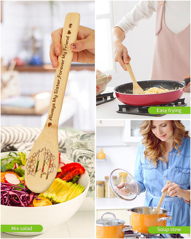 Aremdys Sisters bamboo board design highlights knife-mark resistance for long-lasting use.