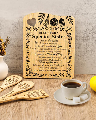 Aremdys Sisters design reads recipe for a special sister for heartfelt gifting.